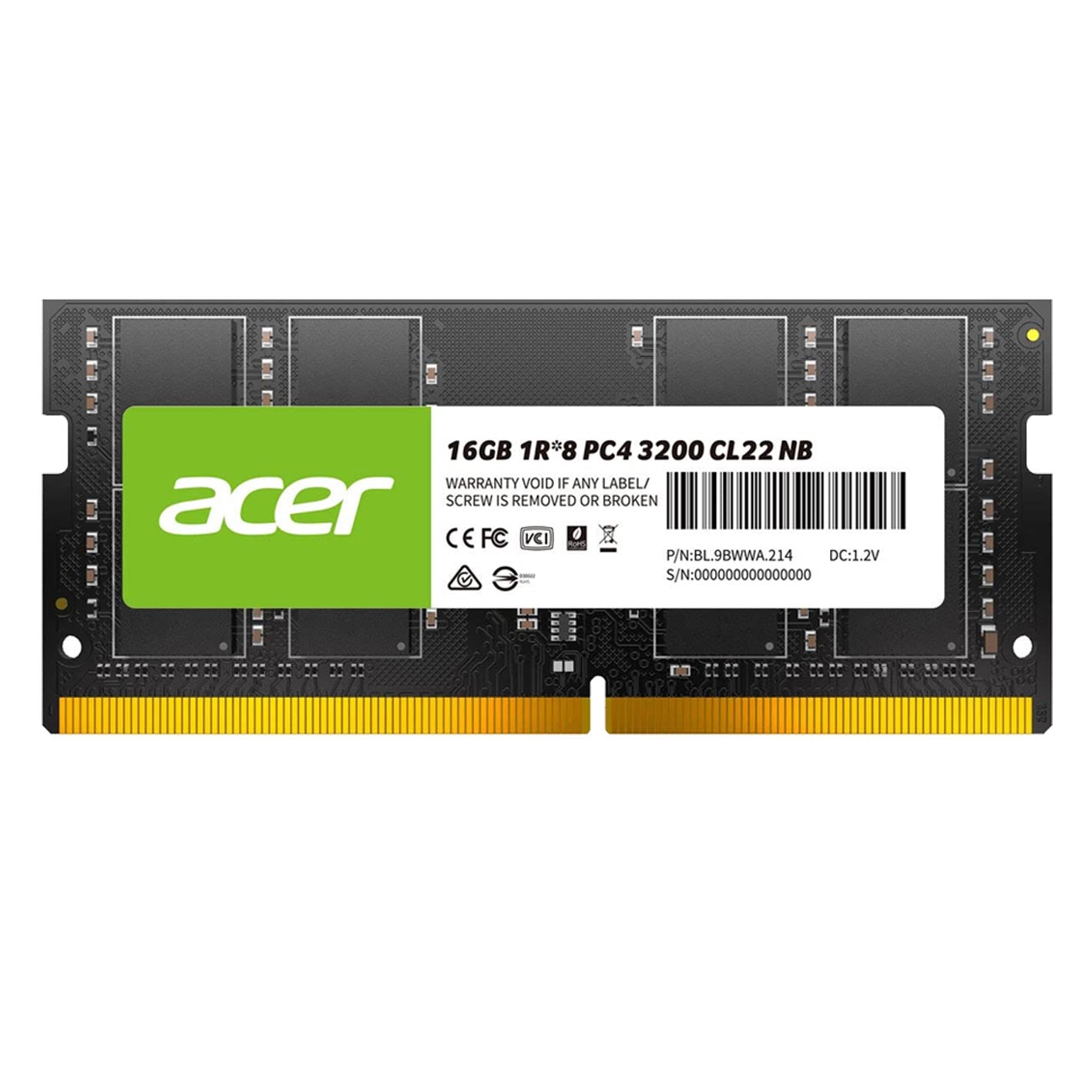acer 16 GB Ram Laptop DDR4 3200 CL22 NB Notebook Memory