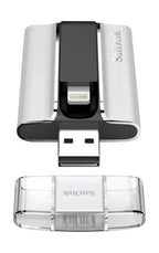 SanDisk SDIX-016G-G57 iXpand 16GB USB Flash Drive and Lightening Cable for iPhone and iPad - White