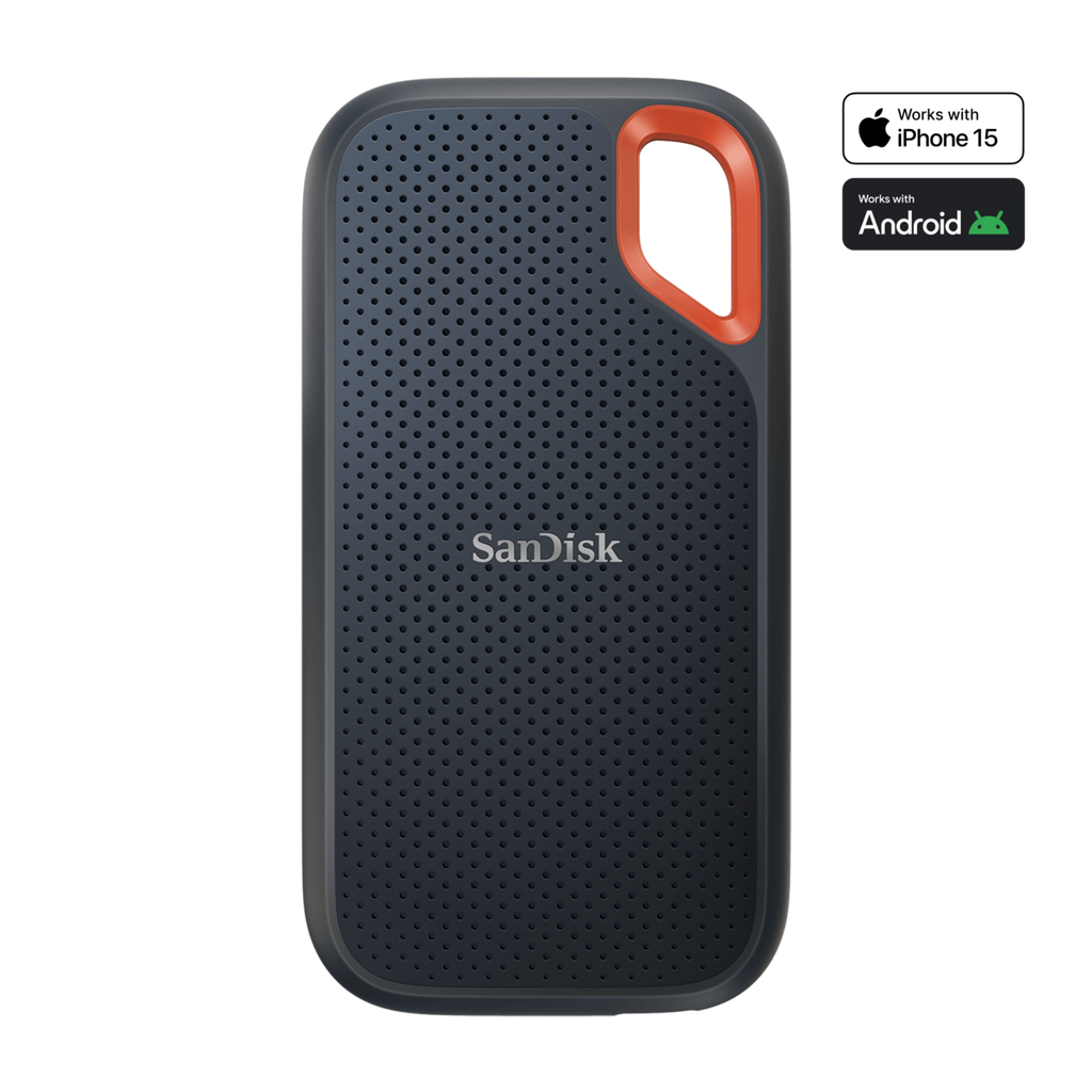 محرك أقراص الحالة الصلبة المحمول SanDisk Extreme - سعة 4 تيرابايت / سرعة تصل إلى 1050 ميجابايت/ثانية / منفذ USB 3.2 من الجيل الثاني من النوع C / أسود / محرك أقراص الحالة الصلبة الخارجي (SSD) 