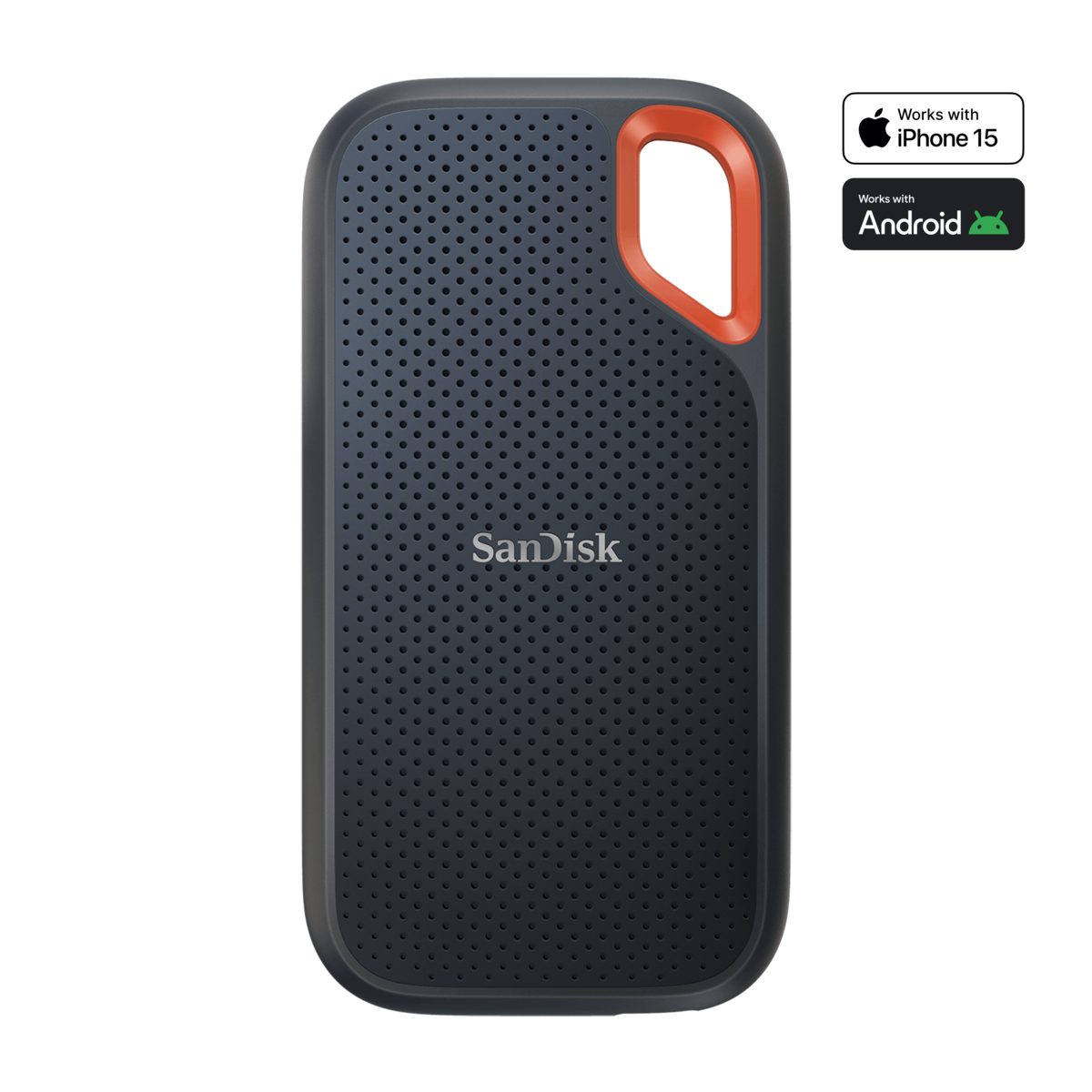 SanDisk Extreme Portable SSD - 2TB / Up to 1050 MB/s / USB 3.2 Gen 2 Type-C / Black / External SSD (Solid State Drive)