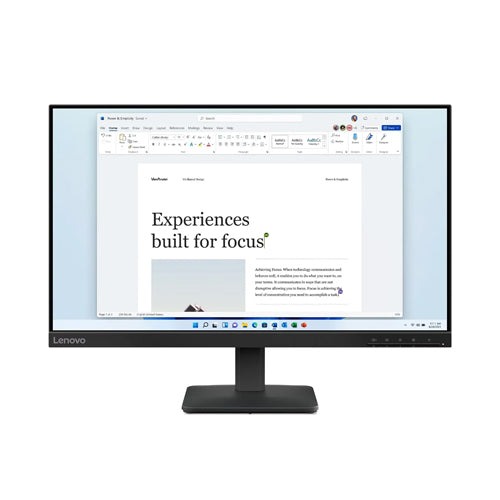 Led Lenovo L24-4e - 23.8" FHD IPS Anti-Glare | 4ms | Up to 100Hz | D-Sub | HDMI 1.4 | Raven Black - Monitor | 3 Year Warranty