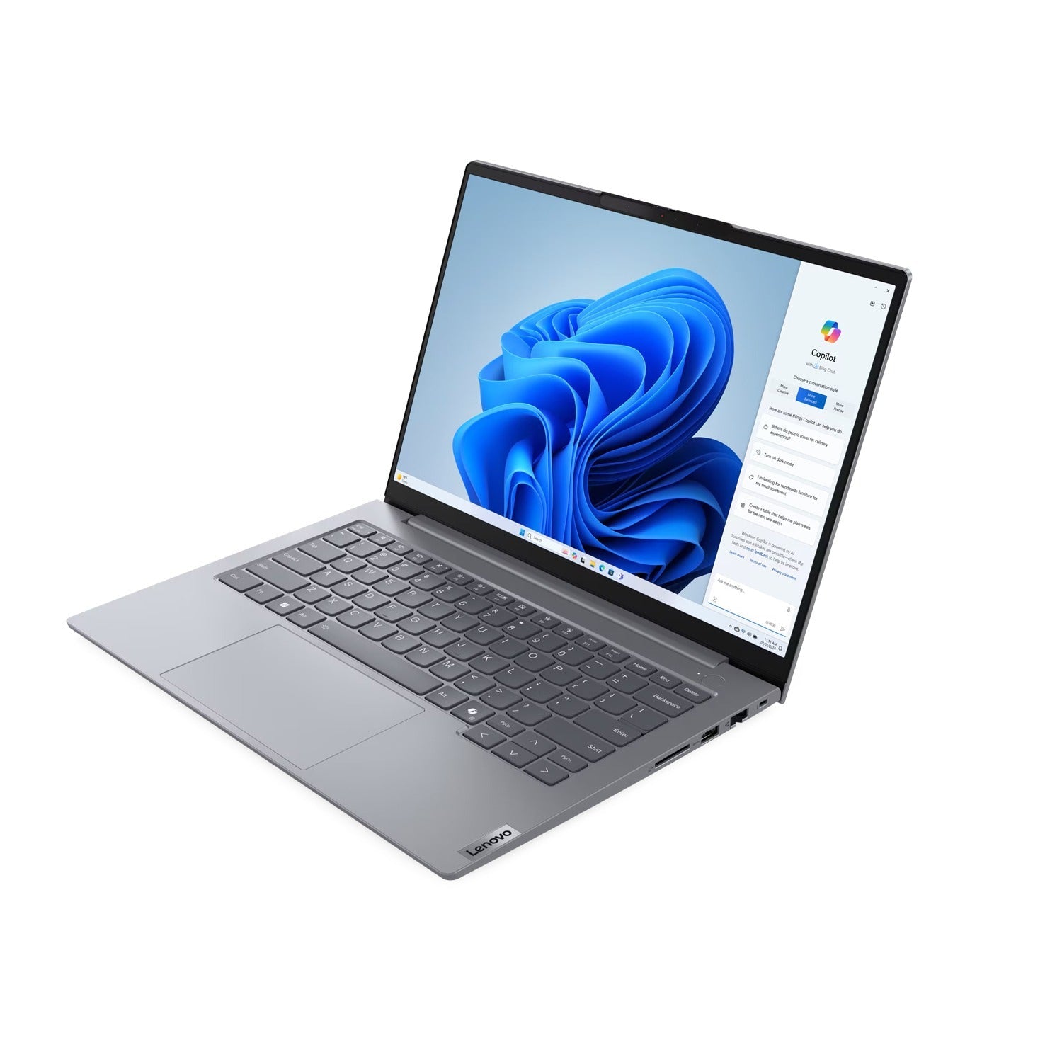 Lenovo Think Book 14 G7 AI PC, Core Ultra 5 125U, Ram 16GB, 512GB SSD, 14 inch WUXGA, Artic Grey, 1 Year