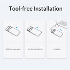 أوريكو | علبة حماية | 25PW1 | قرص صلب 2.5 بوصة | منفذ USB-C - أسود 