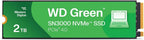 محرك أقراص الحالة الصلبة Western Digital WD Green SN3000 NVMe SSD بسعة 2 تيرابايت - من الجيل الرابع PCIe، M.2 2280، سرعة نقل بيانات تصل إلى 5000 ميجابايت/ثانية - WDS200T4G0E