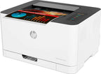 طابعة ليزر ملونة HP 150nw - سرعة 18 صفحة في الدقيقة | دقة 600 نقطة في البوصة | مقاس A4 | منفذ USB | منفذ LAN | اتصال Wi-Fi | طابعة ليزر ملونة 