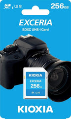 بطاقة ذاكرة Kioxia LNEX1L256GG4 Exceria SD، الفئة 10، فئة سرعة UHS U1، سرعة قراءة 100 ميجابايت/ثانية، سعة 256 جيجابايت 