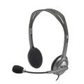 Logitech H110 Wired On Ear Headphones With Mic, Stereo With Noise-Cancelling,3.5-Mm Dual Audio Jack, PcMacLaptop- Black