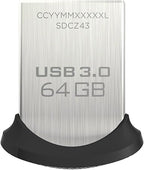 SanDisk Ultra Fit CZ43 64GB USB 3.0 Low-Profile Flash Drive Up To 150MBs Read- SDCZ43-064G-G46 [Older Version]
