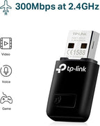 محول شبكة واي فاي لاسلكي USB صغير من تي بي-لينك TL-WN823N N300 | للكمبيوتر، مثالي لراسبيري باي 