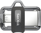 SanDisk Ultra 32GB (Two Pack Bundle) Dual Drive m3.0 (SDDD3-032G-G46) works with Android Devices and Computers Flash Drive with Everything But Stromboli (TM) Lanyard