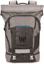 حقيبة ظهر Acer Predator Rolltop - 15.6 بوصة / بوليستر / أسود/رمادي - حقيبة كمبيوتر محمول 