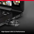 محرك أقراص SanDisk Ultra Dual بسعة 256 جيجابايت، مزود بمنافذ m3.0 وmicroUSB وUSB Type-A، يدعم USB 3.0 عالي السرعة، بتصميم قابل للسحب لأجهزة Android وأجهزة الكمبيوتر - SDDD3-256G-G46 