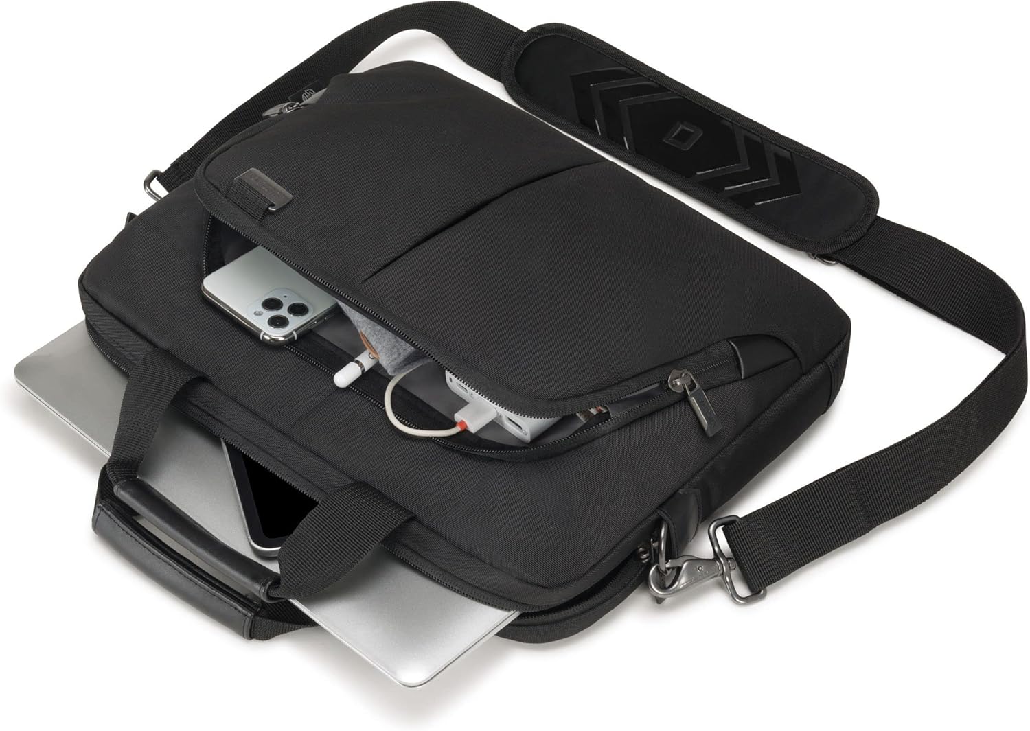 DICOTA Laptop Bag Slim Eco PRO 12-14.1" Black | Model D30990 |  memory foam and EVA frame protection, Length-adjustable shoulder strap