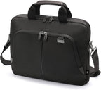 حقيبة كمبيوتر محمول DICOTA Slim Eco PRO مقاس 12-14.1 بوصة، لون أسود | موديل D30990 | حماية للإطار بإسفنج الذاكرة وEVA، حزام كتف قابل لتعديل الطول