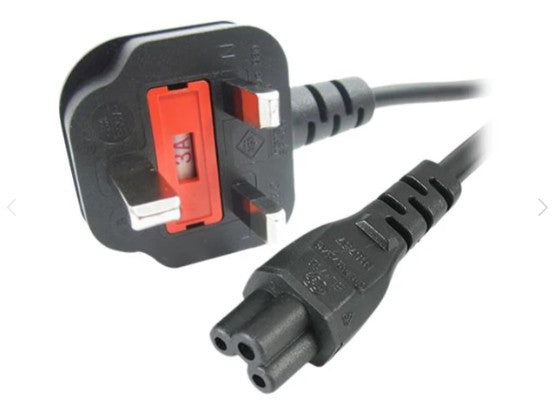 Laptop Power Cable UK Plug 3Pin, 1.5m