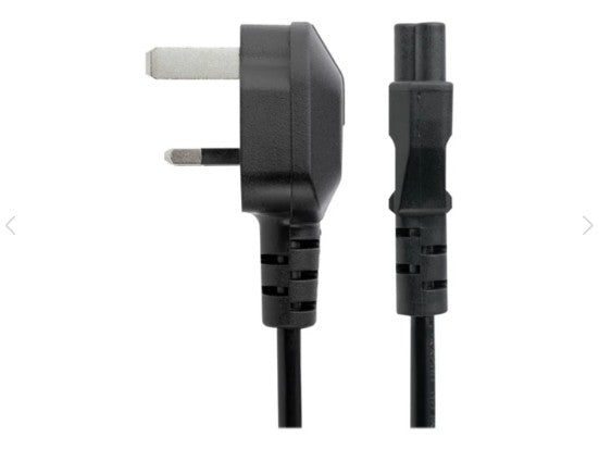 Laptop Power Cable UK Plug 3Pin, 1.5m