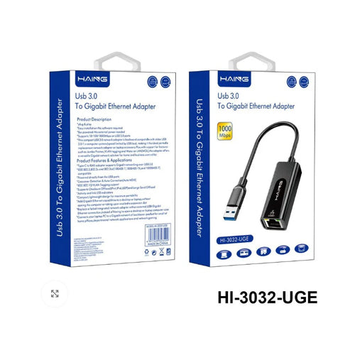 Haing Usb 3.0 To Gigabit Ethernet Adapter - HI-3032-UGE
