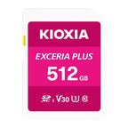 بطاقة ذاكرة Kioxia LNPL1M512GG4 Exceria Plus SD، الفئة 10، فئة سرعة UHS U3، سرعة قراءة 100 ميجابايت/ثانية، سرعة كتابة 85 ميجابايت/ثانية، سعة 512 جيجابايت 