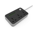 مقبس طاقة LDNIO SC3604 | 6 منافذ شحن USB ذكية 3.4 أمبير | 3 مقابس عالمية | طول السلك 2 متر || قدرة كهربائية مصنفة 2500 واط 10 أمبير 