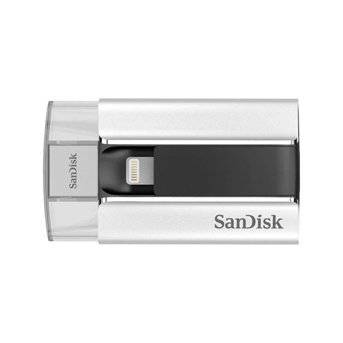 SanDisk SDIX-016G-G57 iXpand 16GB USB Flash Drive and Lightening Cable for iPhone and iPad - White