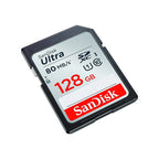بطاقة ذاكرة سانديسك ألترا 128 جيجابايت SDXC UHS-I بسرعة تصل إلى 80 ميجابايت/ثانية (SDSDUNC-128G-GN6IN)، أسود