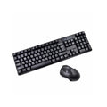TJ-808 2.4G Keyboard and Mouse Suit Wireless Keyboard and Mouse - Black Arabic