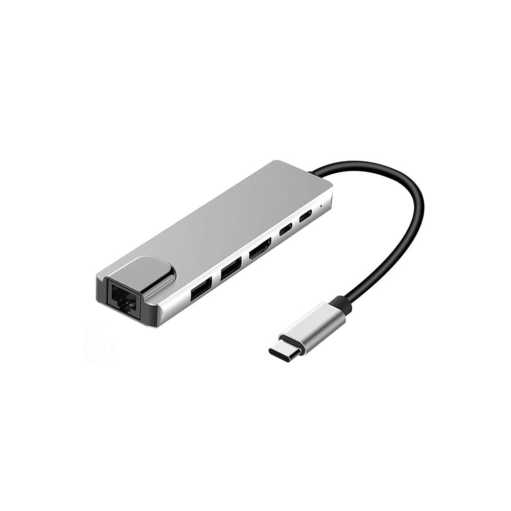 USB-C Hub Multi-port Adapter USB Type C 6 in 1