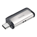 SanDisk 128GB Ultra Dual Drive USB Type-C - USB-C, USB 3.1 - SDDDC2-128G-G46, Gray