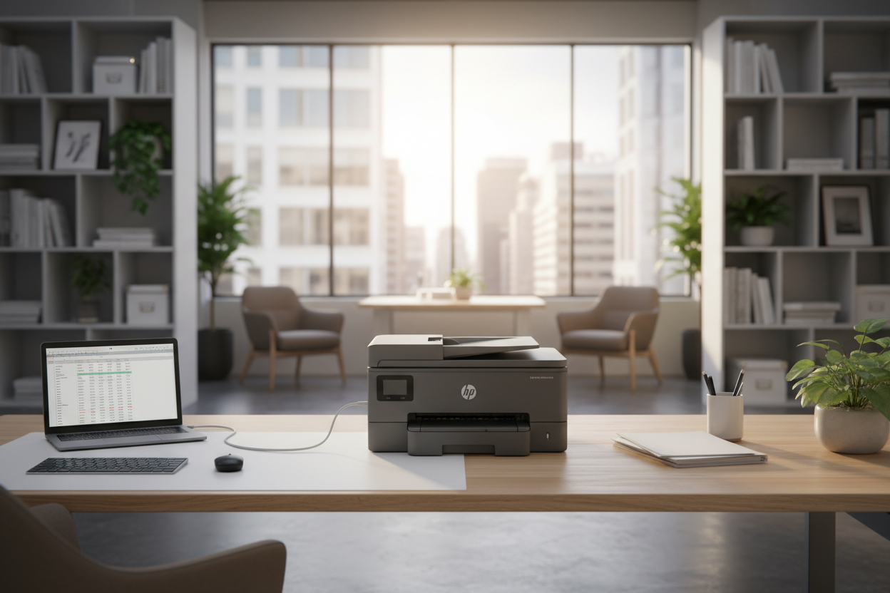 no i need background image and printer on the table in office looks background 